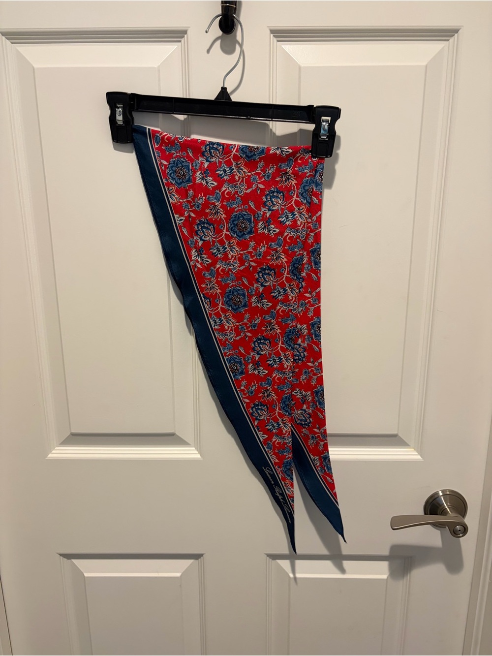 Lauren Women’s Red Floral Scarf-Detail Accessory